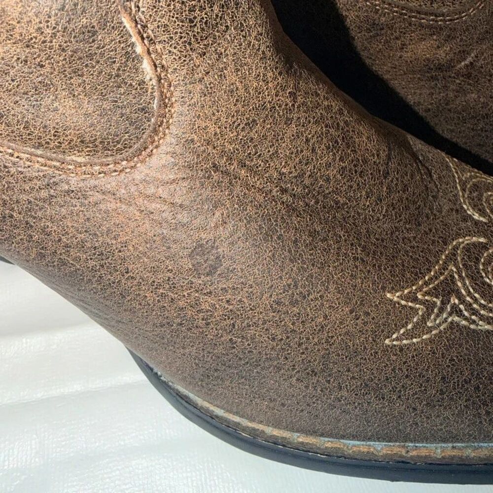 Durango Crush Bling Leather Western Cowboy Boots Gold Sequins Rhinestones - Picture 5 of 7